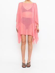 Vintage x Sheer Coral Glitter Coverup (Free Size)