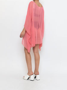 Vintage x Sheer Coral Glitter Coverup (Free Size)