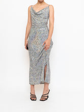 Load image into Gallery viewer, Vintage x White, Black Irridescent Sequin Illusion Dress (S)