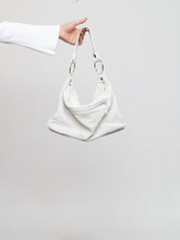 Load image into Gallery viewer, Vintage x White Faux Leather Perforated Purse