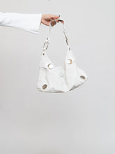 Load image into Gallery viewer, Vintage x White Faux Leather Perforated Purse