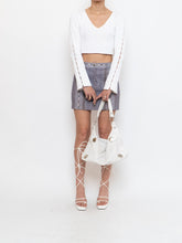 Load image into Gallery viewer, Vintage x Made in USA x LAUNDRY BY SHELLI SEGAL Snakeskin Mini Skirt (M, L)