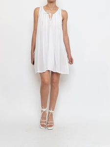 Vintage x White Flowy Semi-sheer Dress (XS-M)