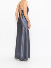 Load image into Gallery viewer, Vintage x Grey Satin &amp; Lace Open-back Dress (S)