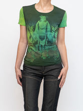 Load image into Gallery viewer, Vintage x Made in Italy x Rare GALIANO Green Tee (S, M)