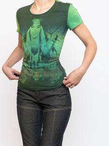Vintage x Made in Italy x Rare GALIANO Green Tee (S, M)