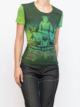 Load image into Gallery viewer, Vintage x Made in Italy x Rare GALIANO Green Tee (S, M)