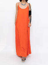 Load image into Gallery viewer, CLUB MONACO x Bright Orange Satin Maxi Dress (XS, S)