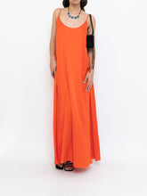 Load image into Gallery viewer, CLUB MONACO x Bright Orange Satin Maxi Dress (XS, S)