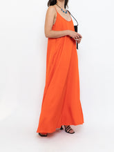 Load image into Gallery viewer, CLUB MONACO x Bright Orange Satin Maxi Dress (XS, S)