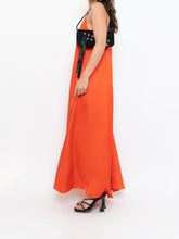 Load image into Gallery viewer, CLUB MONACO x Bright Orange Satin Maxi Dress (XS, S)