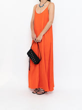 Load image into Gallery viewer, CLUB MONACO x Bright Orange Satin Maxi Dress (XS, S)