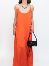 Load image into Gallery viewer, CLUB MONACO x Bright Orange Satin Maxi Dress (XS, S)
