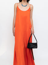 Load image into Gallery viewer, CLUB MONACO x Bright Orange Satin Maxi Dress (XS, S)