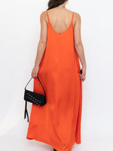 Load image into Gallery viewer, CLUB MONACO x Bright Orange Satin Maxi Dress (XS, S)
