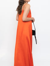 Load image into Gallery viewer, CLUB MONACO x Bright Orange Satin Maxi Dress (XS, S)