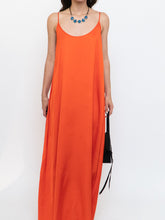 Load image into Gallery viewer, CLUB MONACO x Bright Orange Satin Maxi Dress (XS, S)