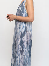 Load image into Gallery viewer, Vintage x Made in Italy x ELENA BALDI Sheer Blue Tie-Dye Dress (XS, S)