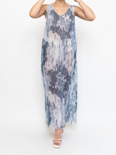 Load image into Gallery viewer, Vintage x Made in Italy x ELENA BALDI Sheer Blue Tie-Dye Dress (XS, S)