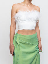 Load image into Gallery viewer, SUPERDOWN x White Feather Cropped Corset (XXS, XS)