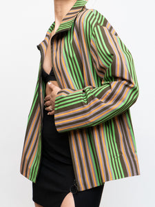A-K-R-I-S x Green Striped Lightweight Jacket (XS-XL)