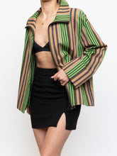 Load image into Gallery viewer, A-K-R-I-S x Green Striped Lightweight Jacket (XS-XL)