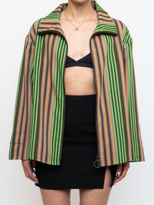 A-K-R-I-S x Green Striped Lightweight Jacket (XS-XL)