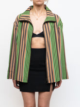 Load image into Gallery viewer, A-K-R-I-S x Green Striped Lightweight Jacket (XS-XL)