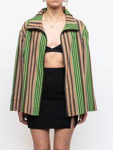 A-K-R-I-S x Green Striped Lightweight Jacket (XS-XL)