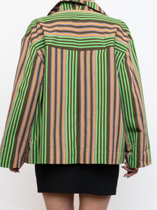 A-K-R-I-S x Green Striped Lightweight Jacket (XS-XL)