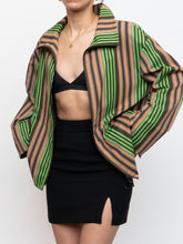 Load image into Gallery viewer, A-K-R-I-S x Green Striped Lightweight Jacket (XS-XL)