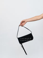 Load image into Gallery viewer, Vintage x STUART WEITZMAN Black Rhinestone Ribbon Purse