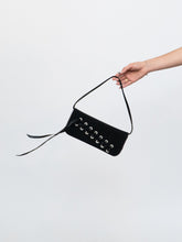 Load image into Gallery viewer, Vintage x STUART WEITZMAN Black Rhinestone Ribbon Purse