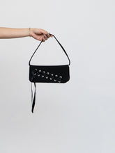 Load image into Gallery viewer, Vintage x STUART WEITZMAN Black Rhinestone Ribbon Purse