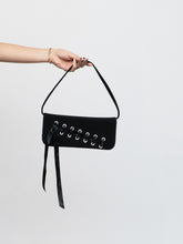 Load image into Gallery viewer, Vintage x STUART WEITZMAN Black Rhinestone Ribbon Purse