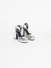 Load image into Gallery viewer, Modern x SPRING Silver Platform Rhinestone Heels (5.5, 6)