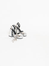 Load image into Gallery viewer, Modern x SPRING Silver Platform Rhinestone Heels (5.5, 6)