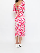 Load image into Gallery viewer, Modern x Motif White Floral Satin Cinched Dress (S, M)