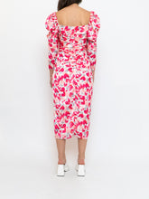 Load image into Gallery viewer, Modern x Motif White Floral Satin Cinched Dress (S, M)