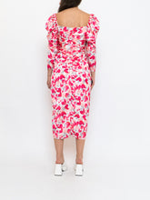 Load image into Gallery viewer, Modern x Motif White Floral Satin Cinched Dress (S, M)