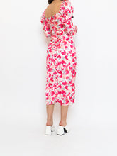Load image into Gallery viewer, Modern x Motif White Floral Satin Cinched Dress (S, M)
