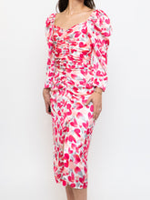 Load image into Gallery viewer, Modern x Motif White Floral Satin Cinched Dress (S, M)