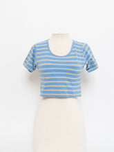 Load image into Gallery viewer, Vintage x Blue &amp; Yellow Cropped Baby Tee (S, M)