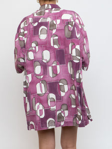 Vintage X TOMMY BAHAMA Pink Silk Patterned Short Sleeve Button Up (XS-XL)