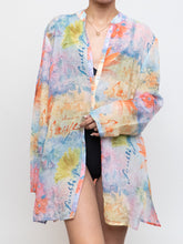 Load image into Gallery viewer, Vintage x Made in Canada x Sheer Pastel Floral Button Up (XS-XL)