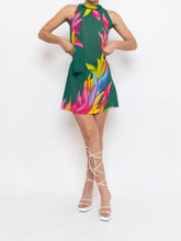 Load image into Gallery viewer, Vintage x Green Floral High Neck Dress (XS)