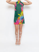 Load image into Gallery viewer, Vintage x Green Floral High Neck Dress (XS)