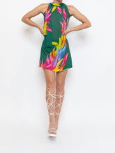 Load image into Gallery viewer, Vintage x Green Floral High Neck Dress (XS)