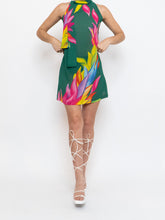 Load image into Gallery viewer, Vintage x Green Floral High Neck Dress (XS)
