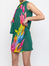Load image into Gallery viewer, Vintage x Green Floral High Neck Dress (XS)